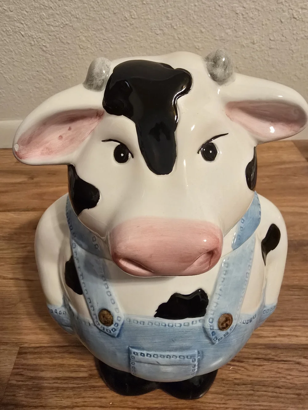 Vintage 1990s Savoy Housewares ceramic Cow Cookie Jar - Picture 2 of 11